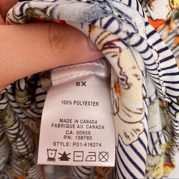 NWT In Every Story Floral Blouse Plus Size 5X - Picture 6 of 8